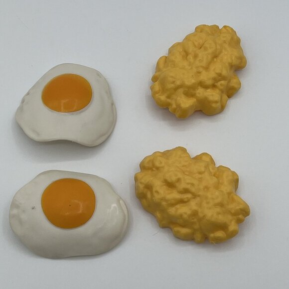 Vintage 1987 Fisher Price Fun With Food Carton of Eggs – Scrambled & Fried Toy S - Picture 5 of 8